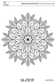 Mandala boyama sayfaları